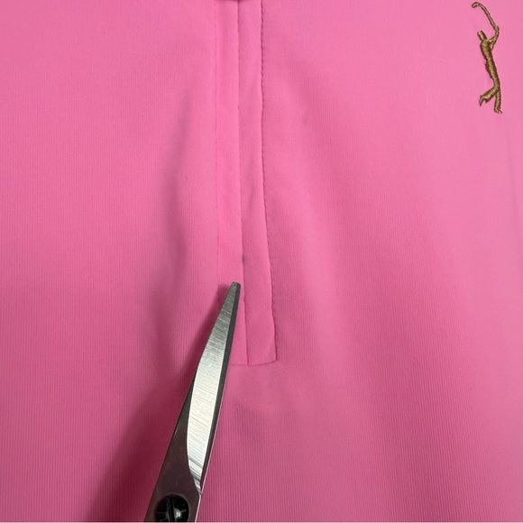 Lilly Pulitzer Pink Luxletic Marion Half-Zip Sunguard Mesh PGA Embroidery Large - Picture 5 of 8